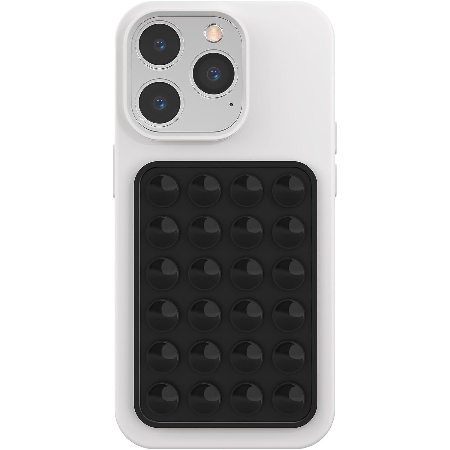 Suction Cup Phone Holder, Double-Sided Silicone Sticky Grip, Strong Phone Suction Sticker, Hands-Free Mobile Stand for Selfies & Videos, Compatible with iPhone & Android (Black)-image-22