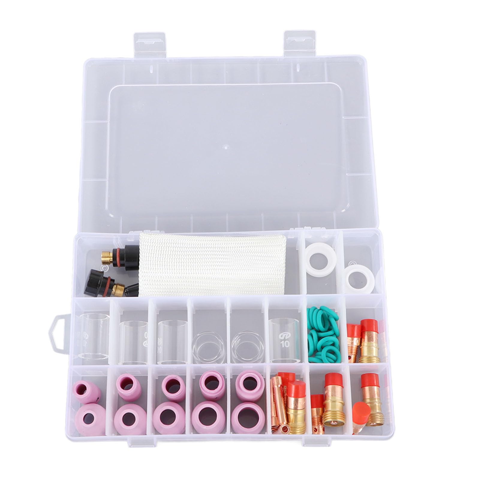 Accessori per Torce di Saldatura Tig 18 Wp17 per Attrezzatura per Pistola per Set di Pistole Ugelli di Saldatura per Pistola Vetro per Supporto Connettore in Ceramica 26 Kit 56