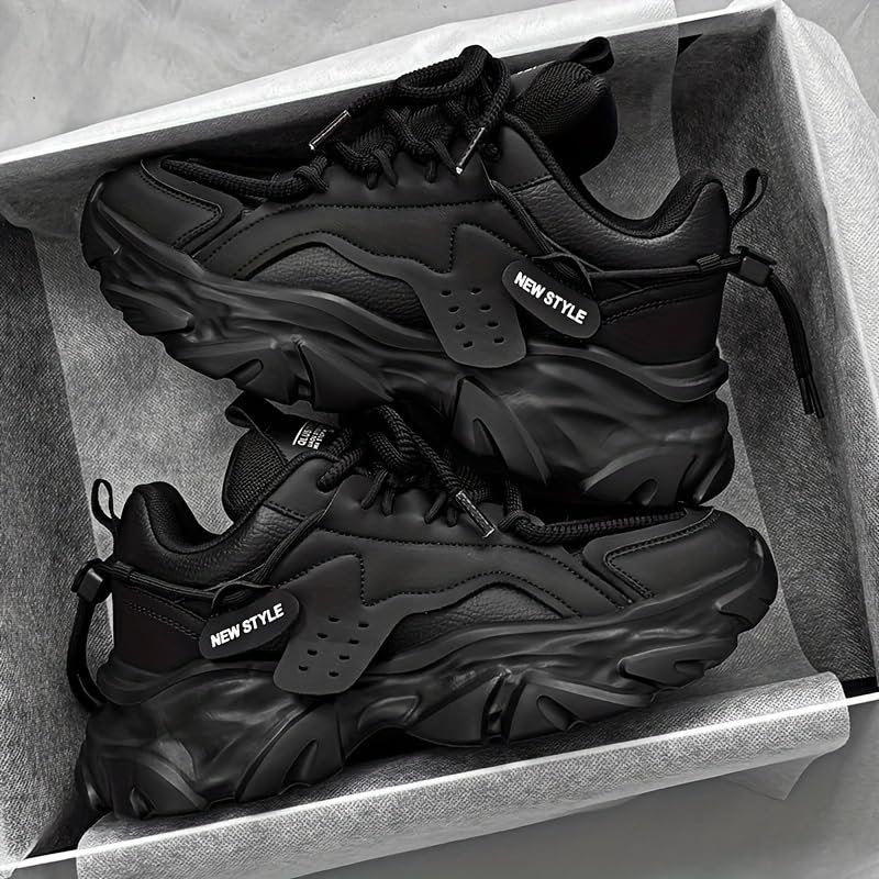 Chunky Vintage Lace-Up Sneakers for Men - Comfy, Non-Slip, Breathable, Shoes for Outdoor Activities and Casual Wear3