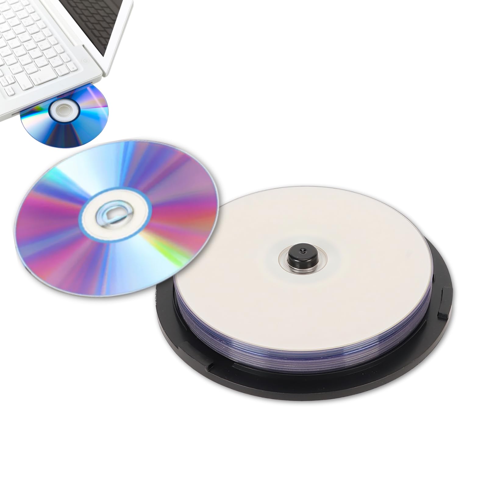 DVD R Disco en Blanco 4,7 GB 16X Discos Multimedia grabables de Alta Velocidad Material de PC de Primera Calidad Resistente y Duradero para Almacenamiento de Fotos y (10PCS)