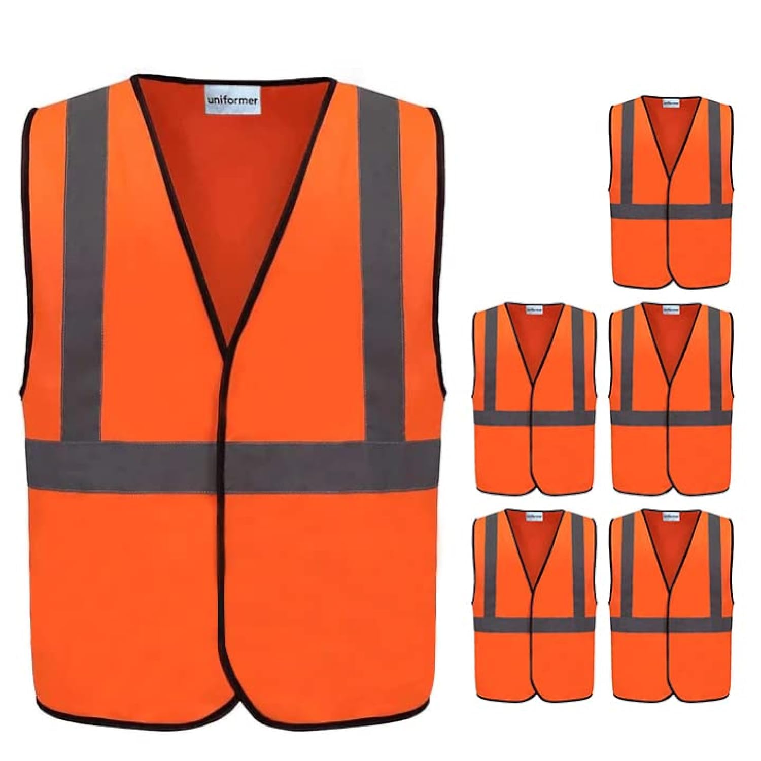 Sponsored Ad - uniformer Safety Jacket for Men and Women | Reflective High Visibility | Ideal Unisex Safety Jacket for Construction & Road Safety | Used in Airport, Construction, Traffic