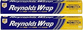Reynolds Wrap Non-Stick Aluminum Foil (50 Sq Ft, Pack of 2)