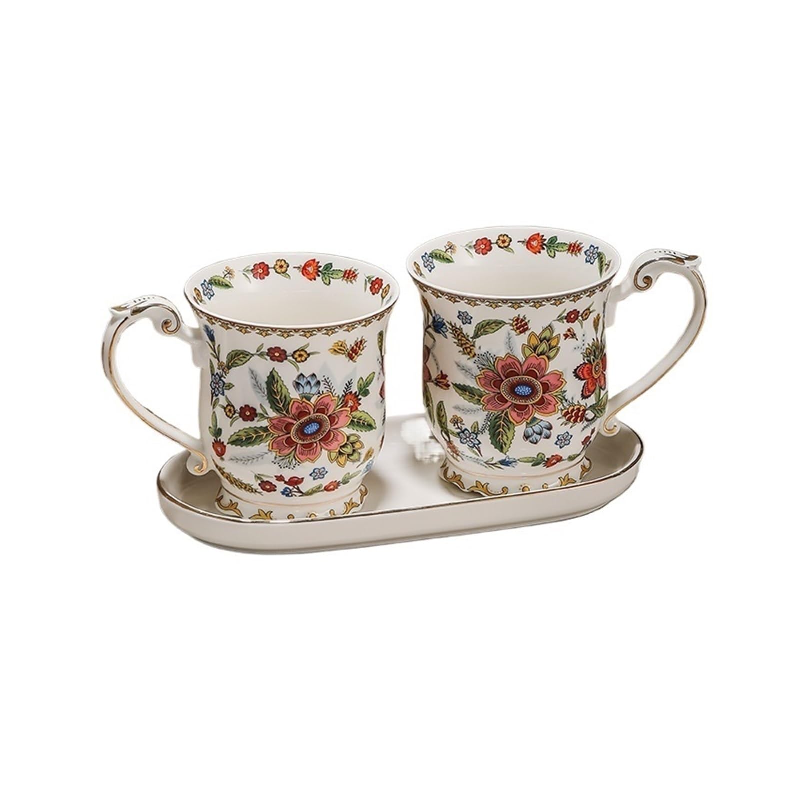 Bathroom Soap Dispenser Set Floral Ceramic Bathroom Set Toilet Foam Lotion Bottle Toothbrush Cup Soap Dish Household Luxury Toiletries(A-3PCS)