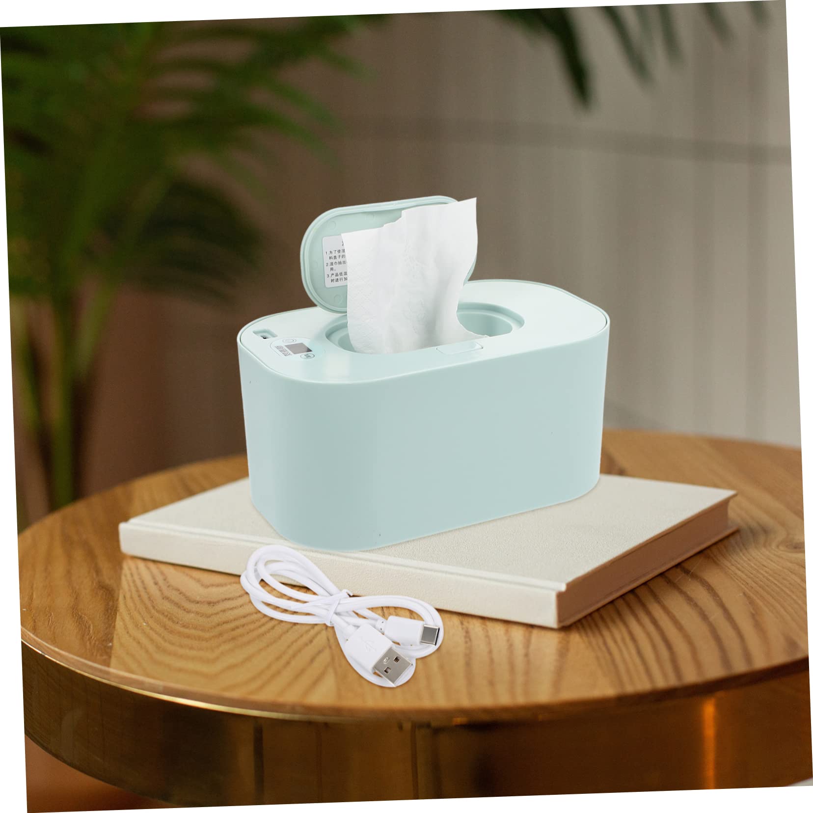 WOONEKY USB Feuchttuchwärmer mit LED Anzeige Tragbare Wärmebox aus Pp für Zuhause und Outdoor 5v 10w Leistung Inklusive USB Datenkabel für Babypflege