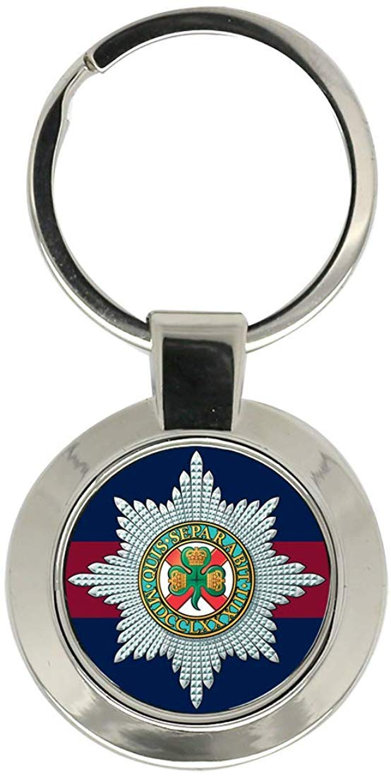 Giftshop Uk Unisex Silver Coloured Metal Irish Guards, British Army Key Ring