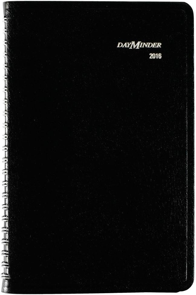 DayMinder Weekly Planner / Appointment Book 2016, 4.87 x 8 Inches, Black (G20000)