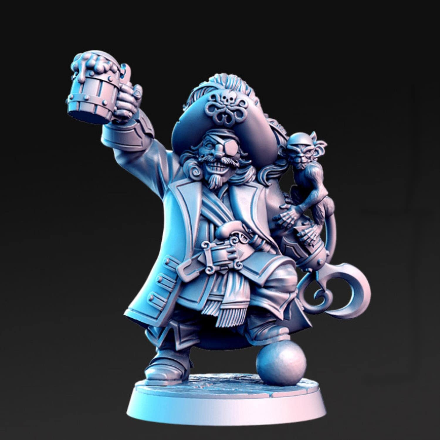 Modèle résine Pirate Captain Prime ZHANGJING figurine non peinte 38mm