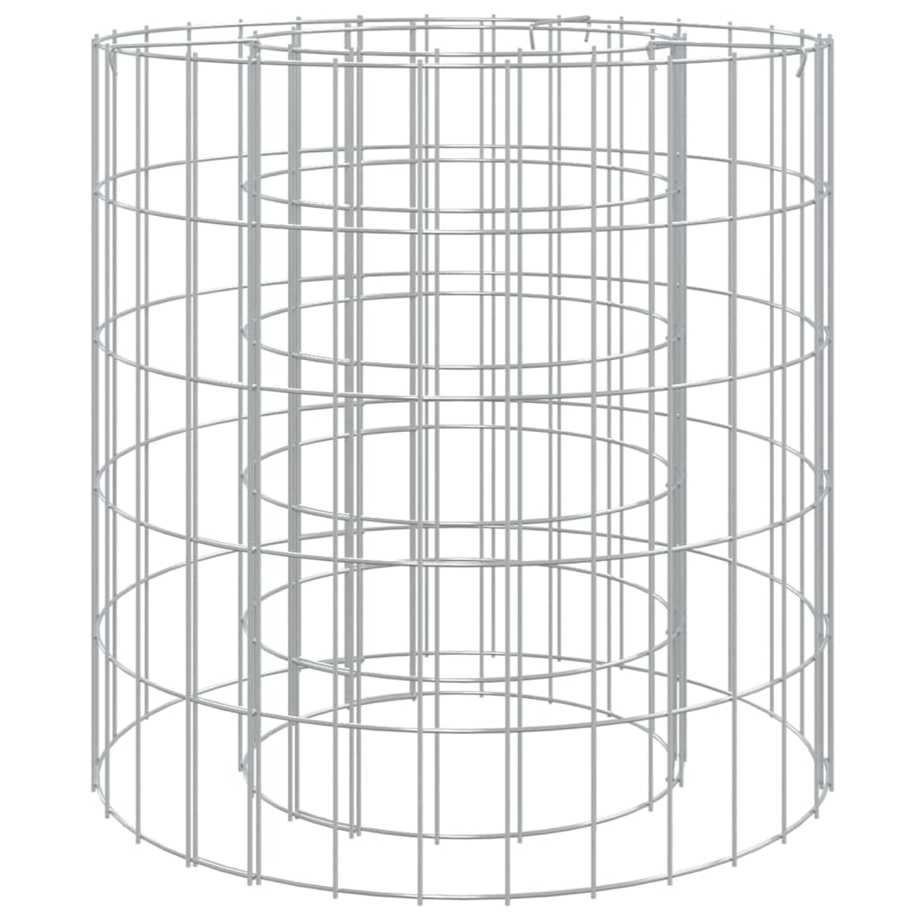 Générique Foyer en Gabion Ø 50 cm Fer galvanisé, Maison & Jardin, Cheminées, Argent, (Poids 4.4KG)