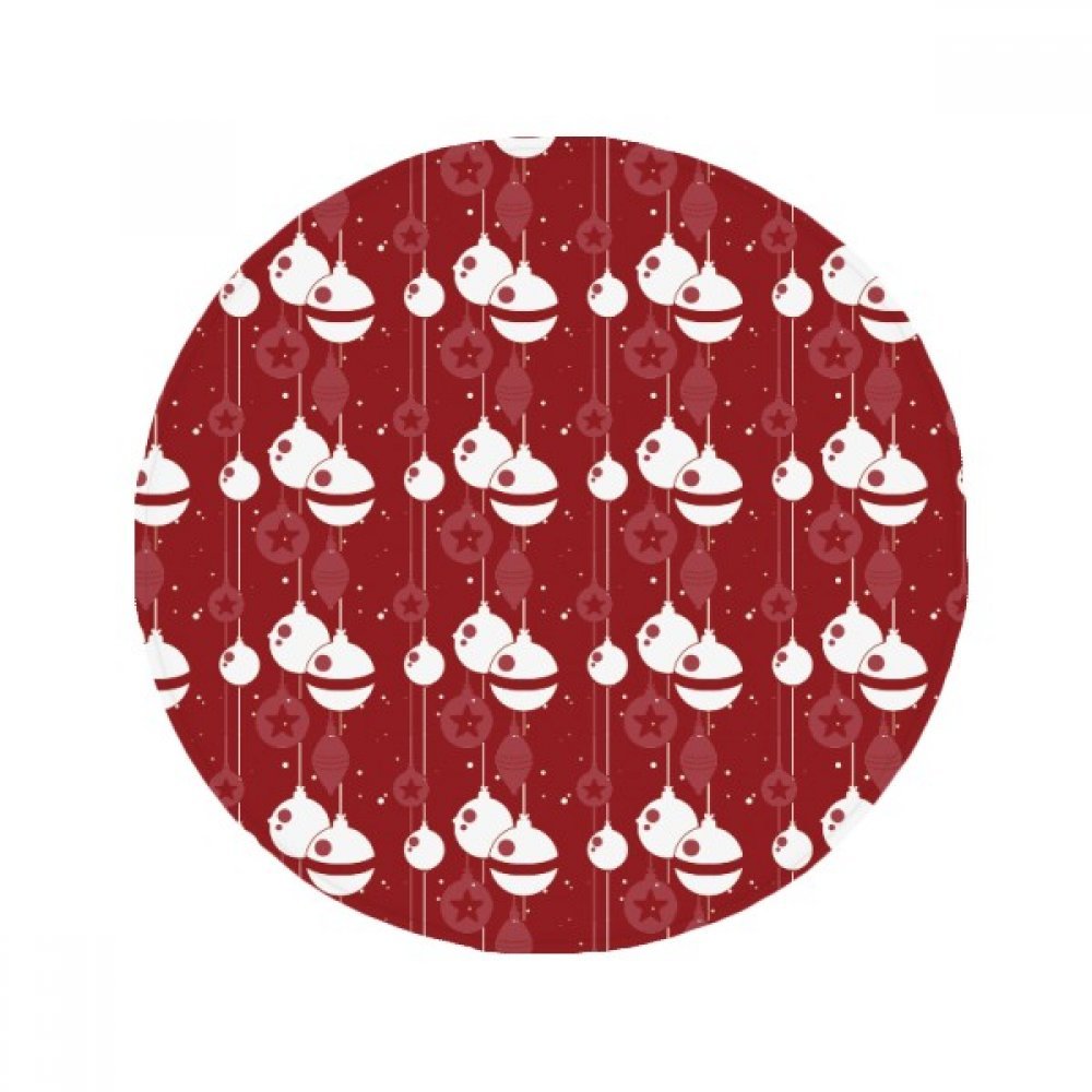 Tapis de Noël rouge rond 80cm antidérapant de cuisine salle de bain entrée