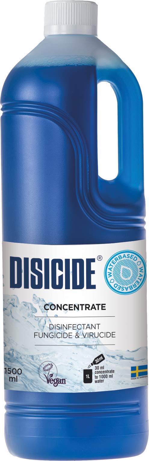 DisicideConcentrate 1500 ml Disinfectant Solution for Hairdressing Tools Vegan & Alcohol-Free (Pack of 1)