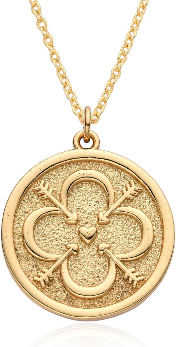 Dainty Necklace Initial Necklace For Women Round Moon star Clover Pendant Chain Coin Necklaces