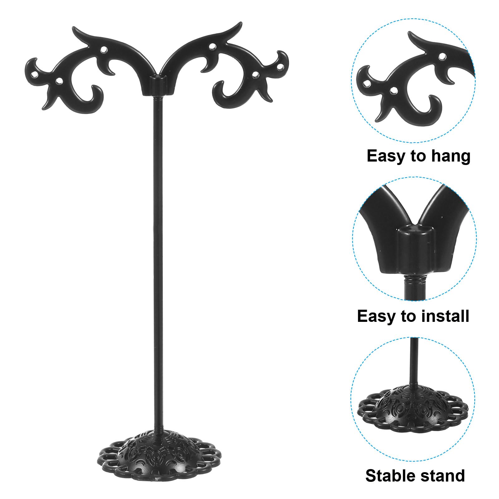 PATIKIL 6-Pack Earring Display Stand - Metal Holder For Jewelry, Photography & Organization