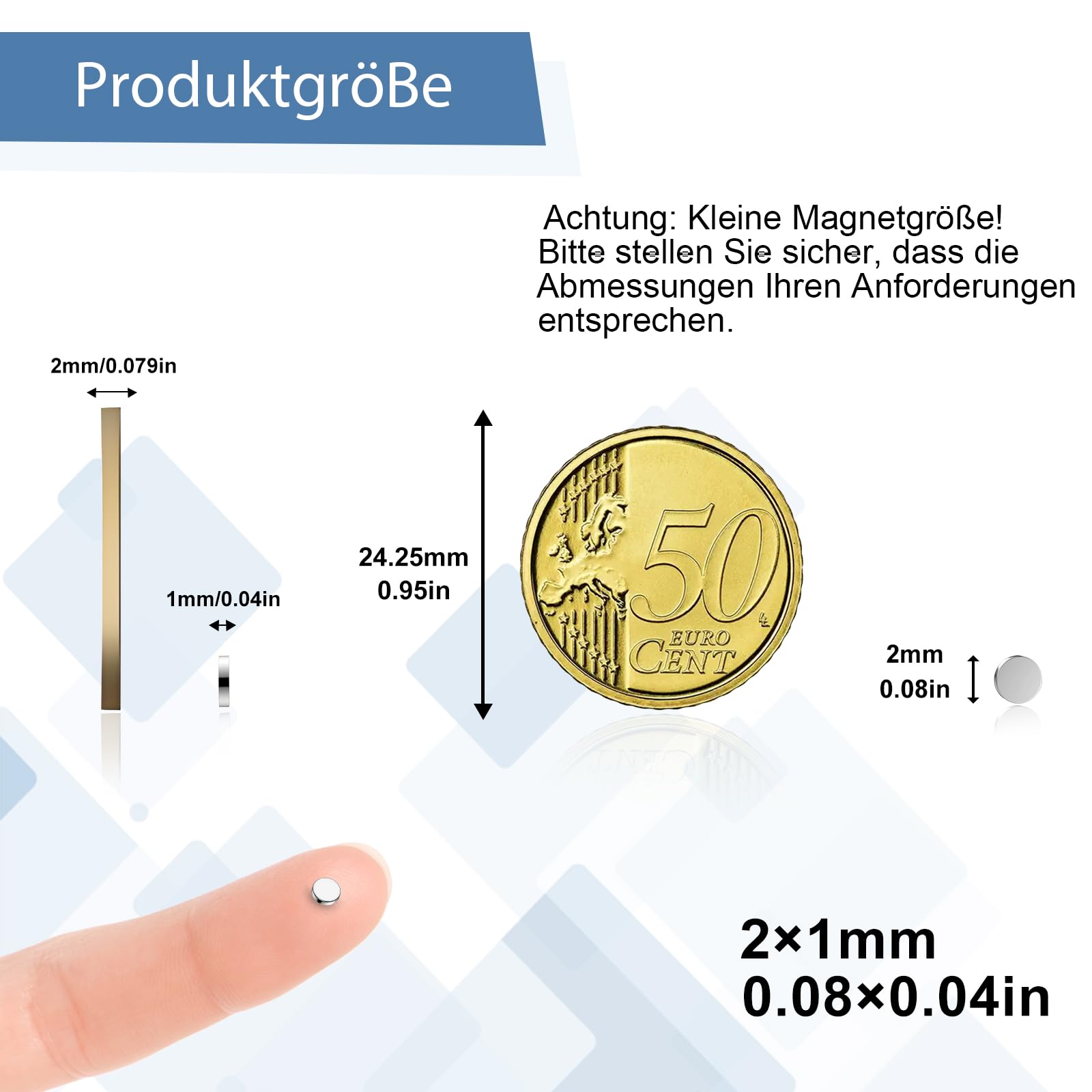 100 Stuks Mini Magneten 2x1 Mm – Sterke Neodymium Magneten – Rond – Voor Ambachten, Whiteboard, Koelkast En DIY-projecten