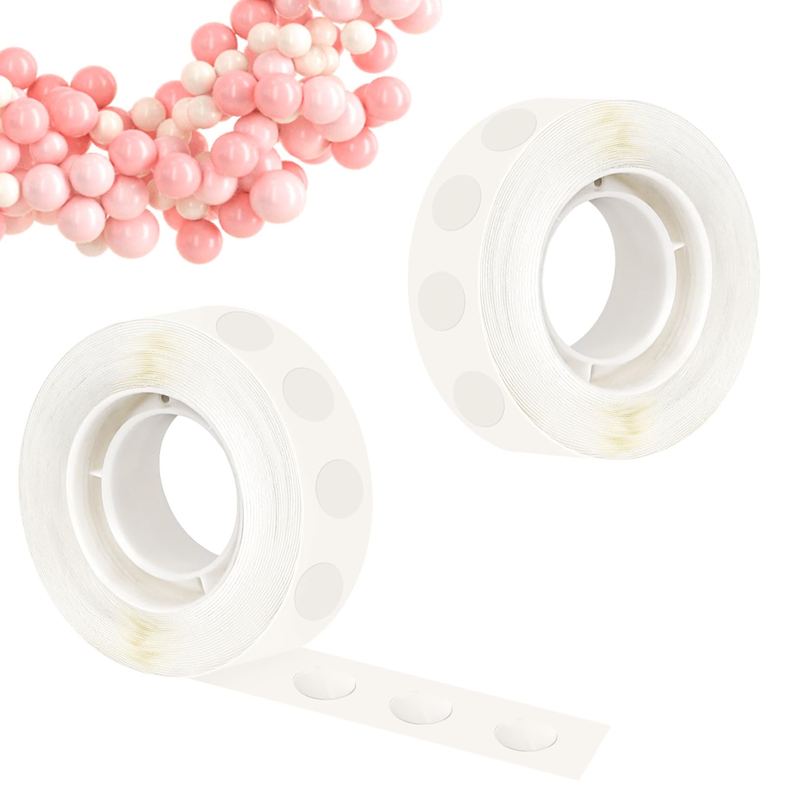 MOXYOY 620 Pcs Balloon Glue Dots, Removable Balloon Sticky Spots, Double Sided Adhesive Dots, Glue Dots for Balloons, for Birthday Party Wedding Christmas Decorations and DIY Scrapbooking Craft