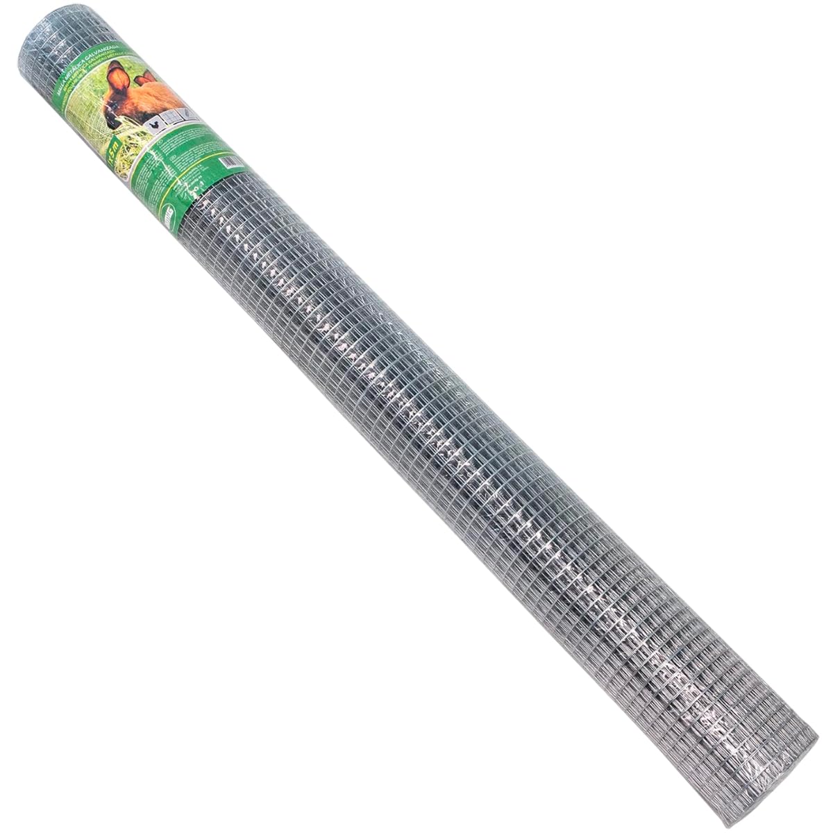 Amig - Rete Metallica Zincata Quadrata | Realizzato in acciaio zincato | Misure: 1 mx 5 m | Ideale per applicazioni di pollame, agricoltura, giardinaggio ed edilizia