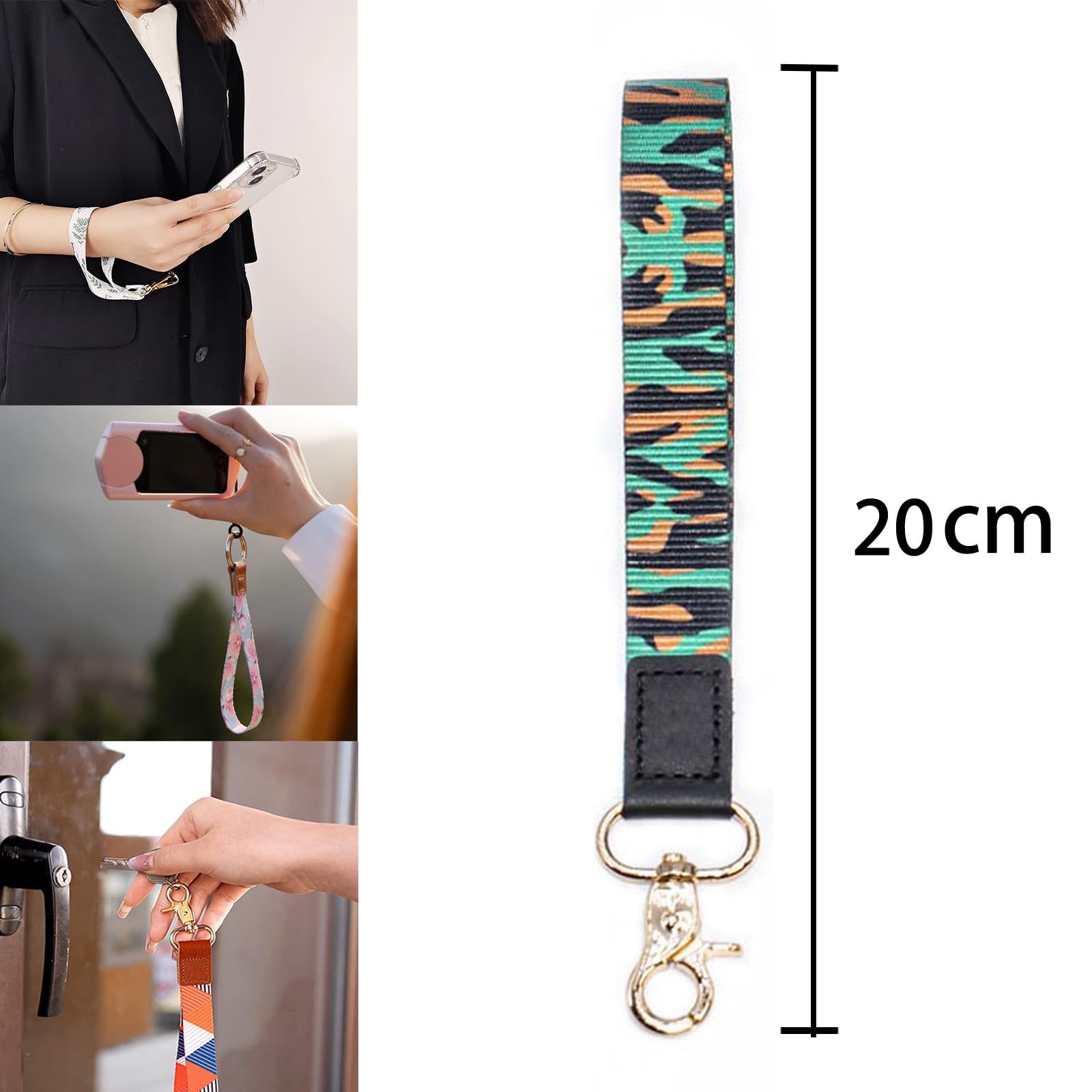 Catekro Wrist Lanyard Keychain, Lanyard Wristlet Strap, Mini Lanyard with Metal Keyring - Image 2
