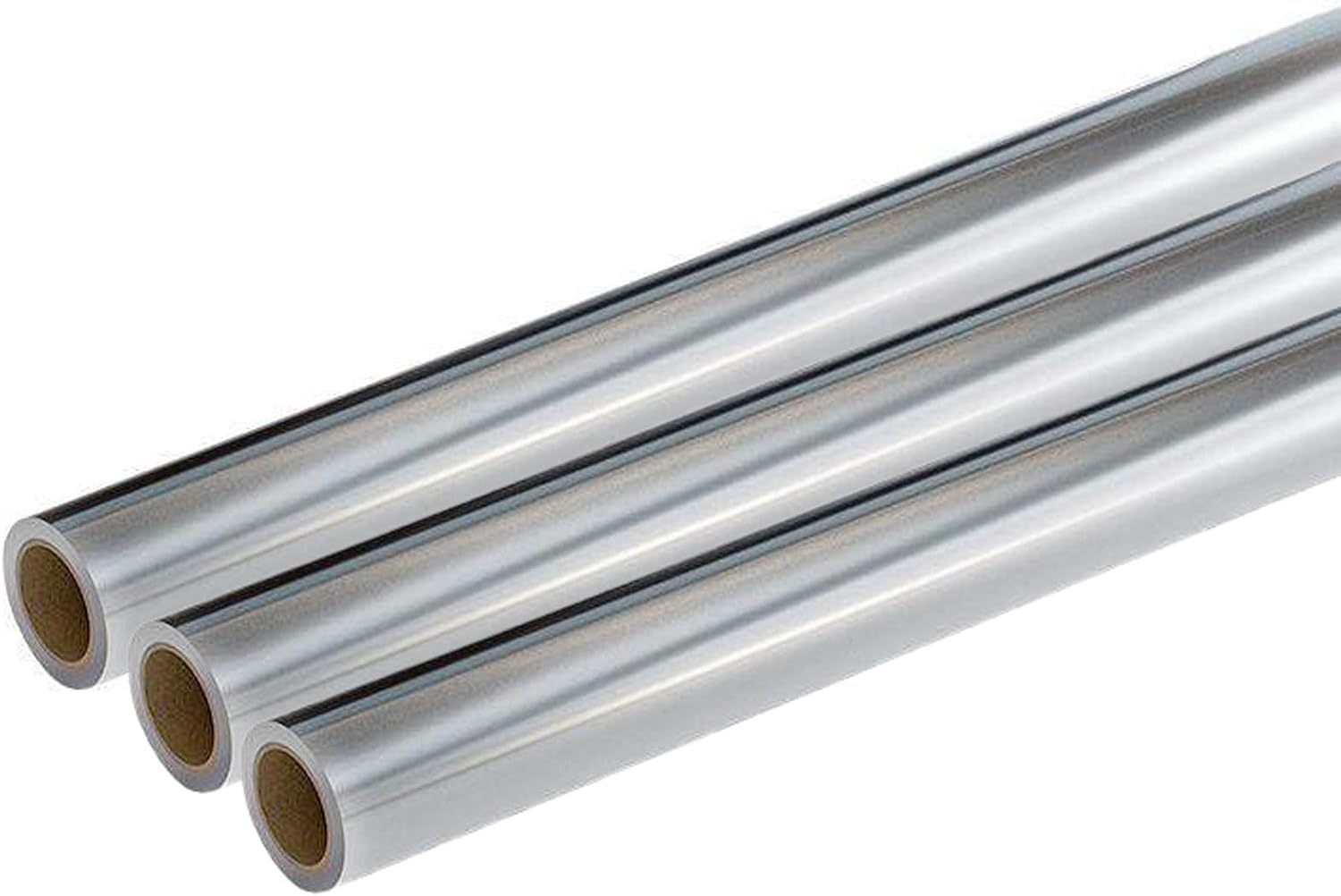 Metallic Foil Paper Roll - 11.81in X 32.8ft, Ideal for Beginners, Scrapbooking, Card Making, Origami and DIY Creative Projects Crafts(Color:Silver 3roll)