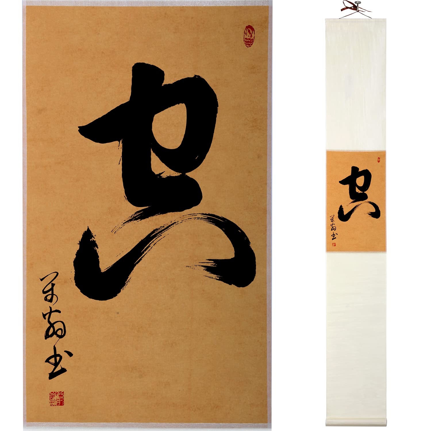 雪月光 掛軸 書 禅語 共箱付 肉筆 茶道具 床の間 167cm Amazon.co.jp: 茶掛け 肉筆 手書き/空/掛け軸 おしゃれ 掛軸 一行書 紙