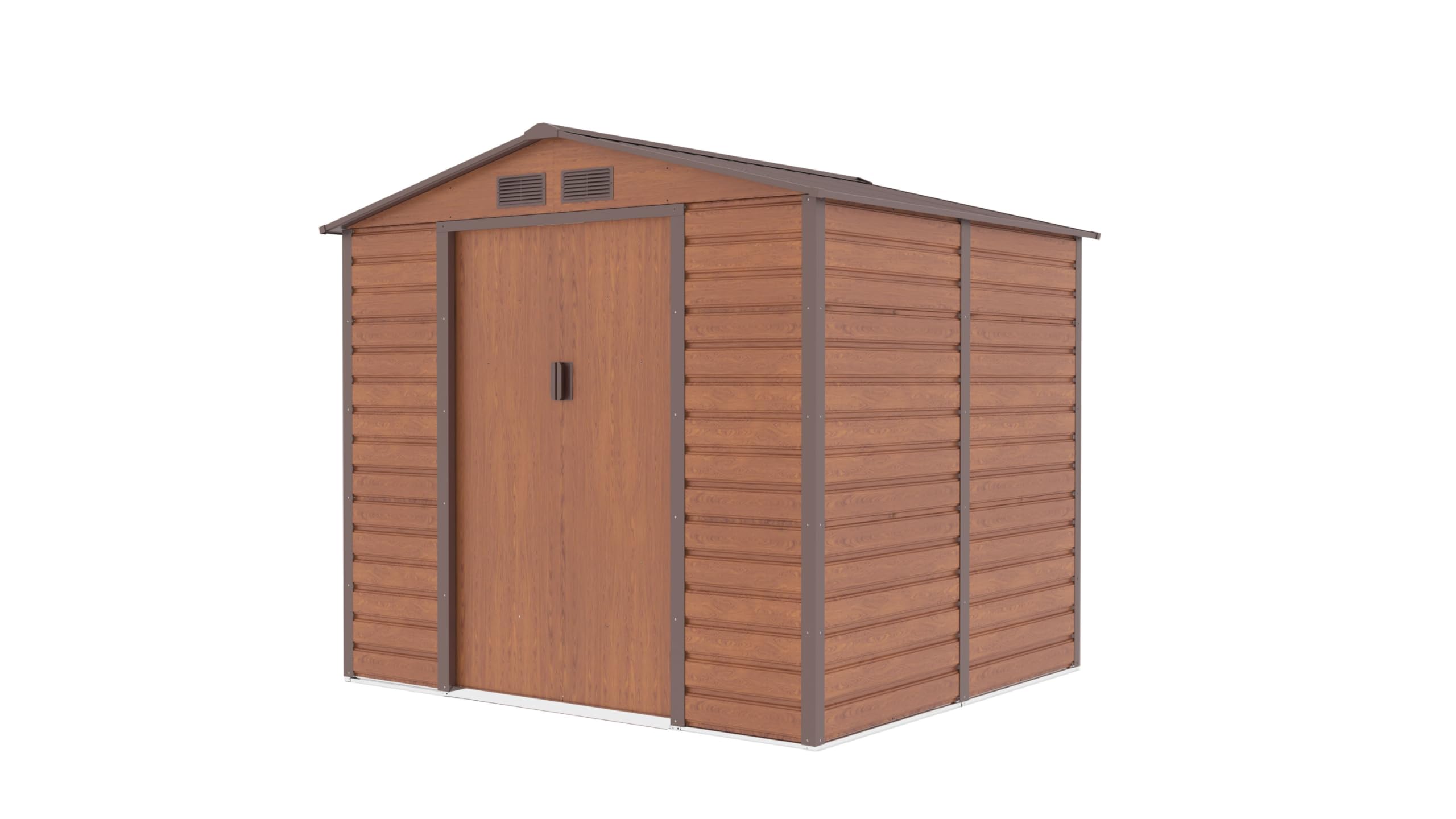 Domek ogrodowy G21 GAH 407, 213 x 191 cm, brązowy, łatwy montaż, 4,1 m², ocynkowana powierzchnia, kratka wentylacyjna