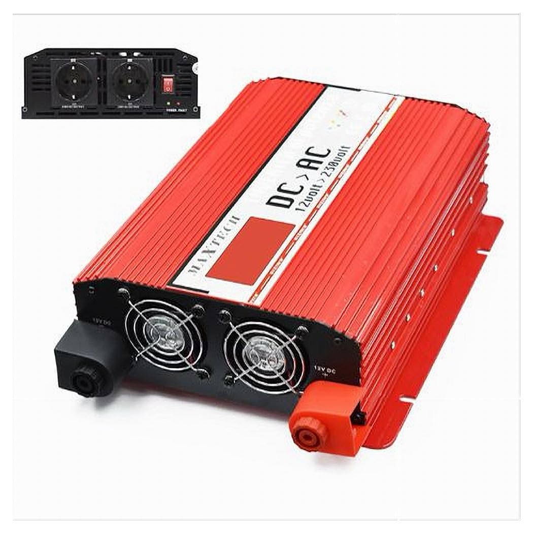 INVERTER POTENZA DA 12V A 230V TENSIONE 1500W PER CAMPER AUTO MAXTECH HB1500-12V