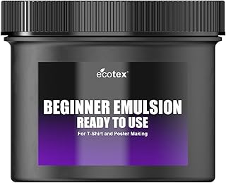 Ecotex® Beginner Screen Printing Emulsion (8 oz.) - Pre-Sensitized Ready to Use Photo Emulsion for Silk Screens and Fabric - for Plastisol Ink and Water Based Ink, Screen Printing Supplies