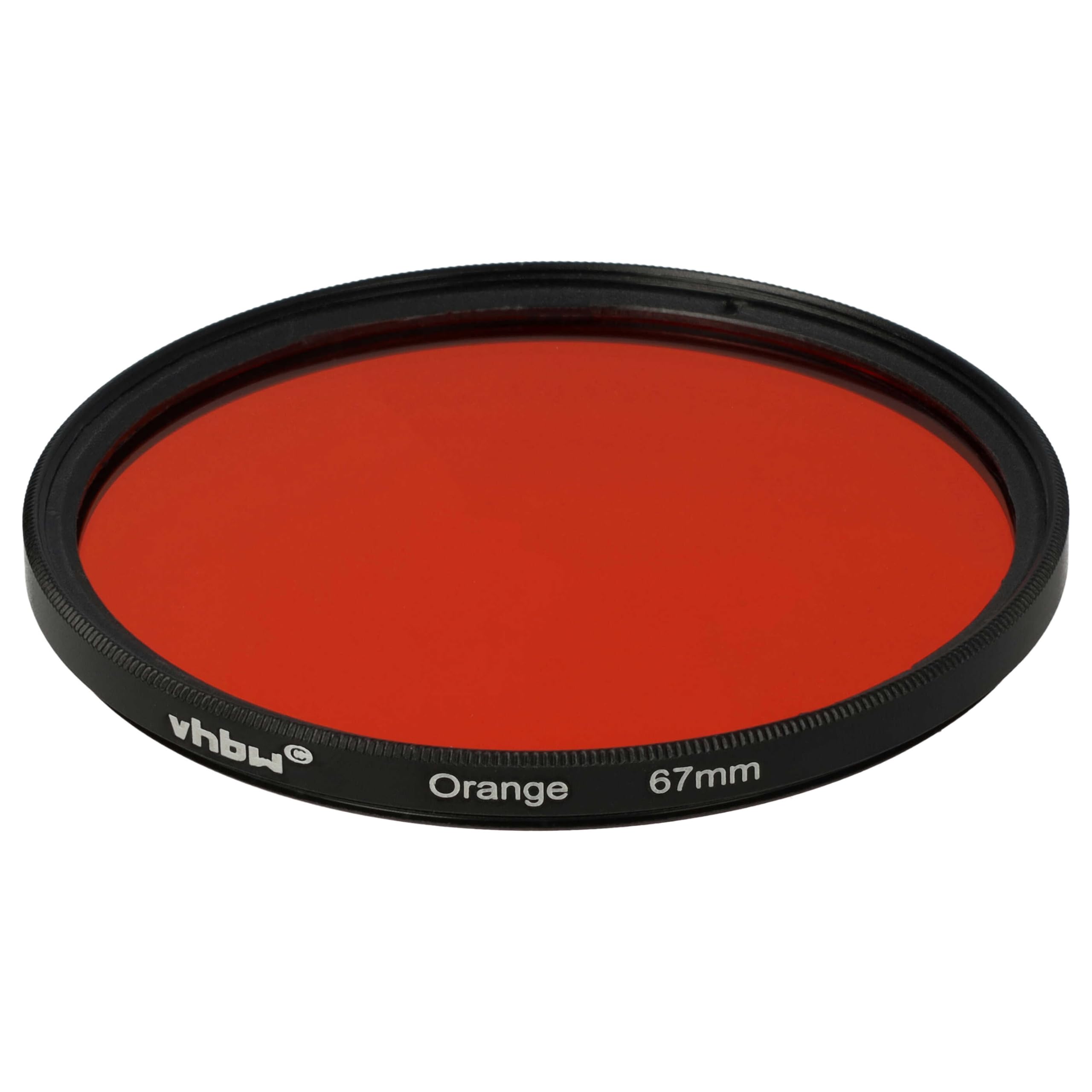 vhbw uniwersalny filtr kolorowy 67 mm pomarańczowy pasujący do obiektywu aparatu Canon, Casio, Pentax, Olympus, Panasonic, Sony, Nikon, Fuji/Fujifilm