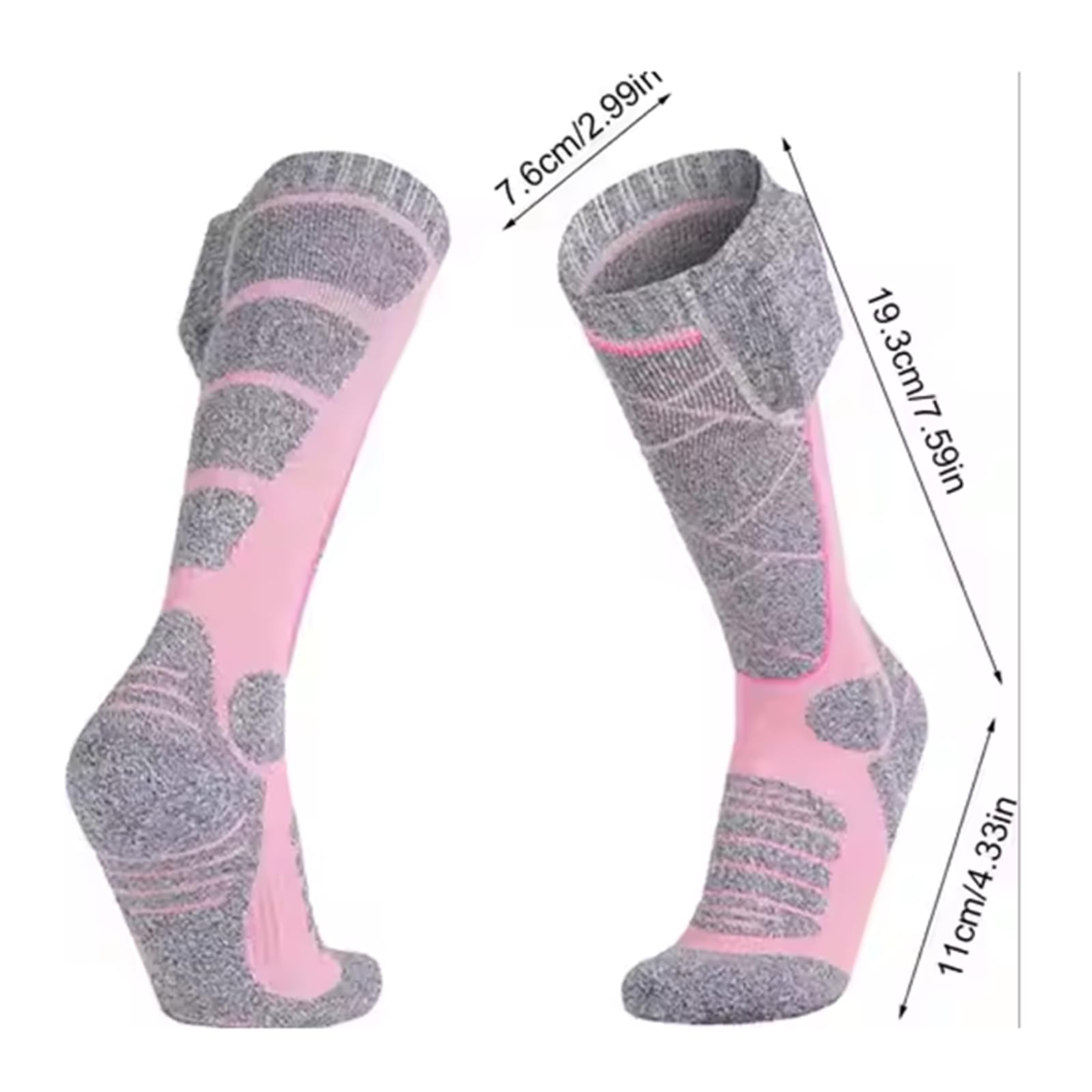 Beheizbare Socken mit wiederaufladbaren 4000mAh, Elektrisch Beheizte Socken für Damen Herren, Heizsocken mit 3 Heizstufen, Wärmesocken Fußwärmer für Winter Skifahren Camping Radfahren
