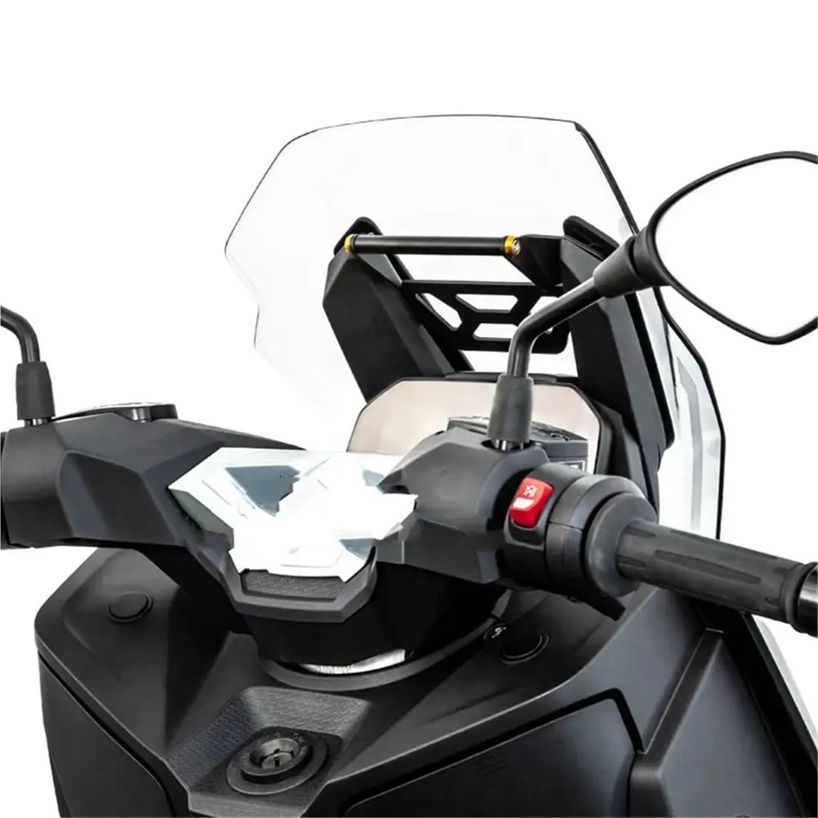 Pasuje do akcesoriów motocyklowych Pasuje do BMW C400GT 2025 Uchwyt nawigacji GPS z aluminium CNC Uchwyt przedłużający kierownicę Motocyklowy uchwyt do nawigacji(12mm)