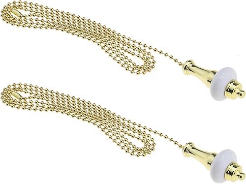 Create idea 2 unids Interruptor de ventilador de luz de techo Cable de tracción Mango de peso Cadena de extensión con cuentas de acero inoxidable