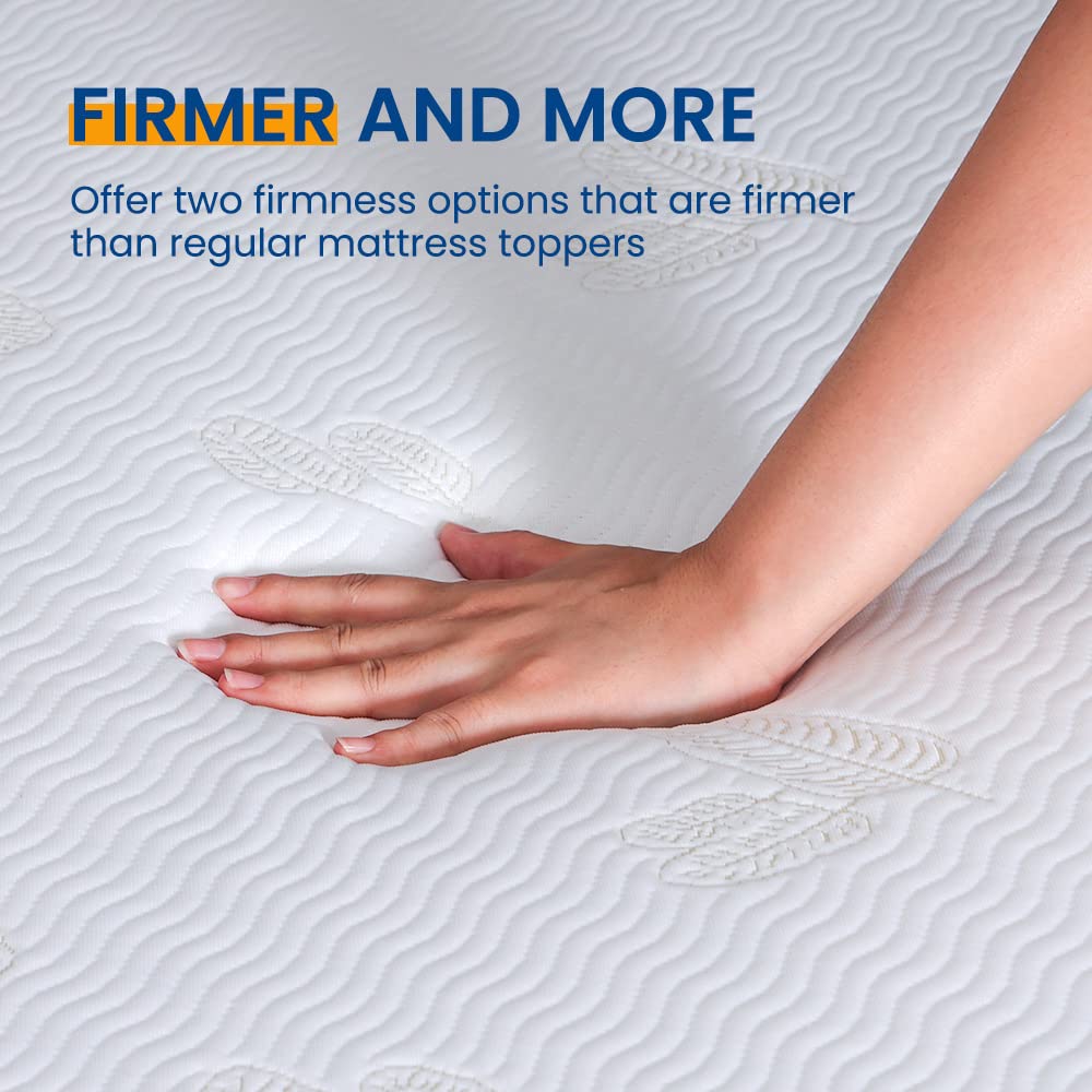 Newentor 3 Inch Medium Firm DualLayer Mattress Topper Back Pain