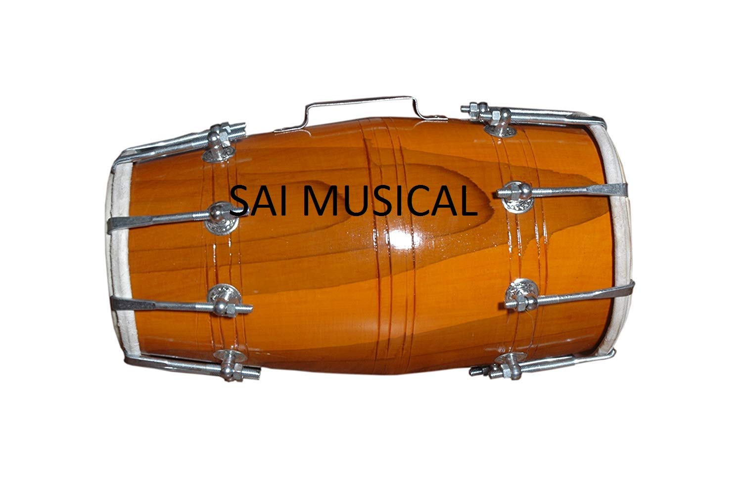 SAI Musical Wooden Dholak Indian Folk Musical Instrument Drum Nuts N Bolt