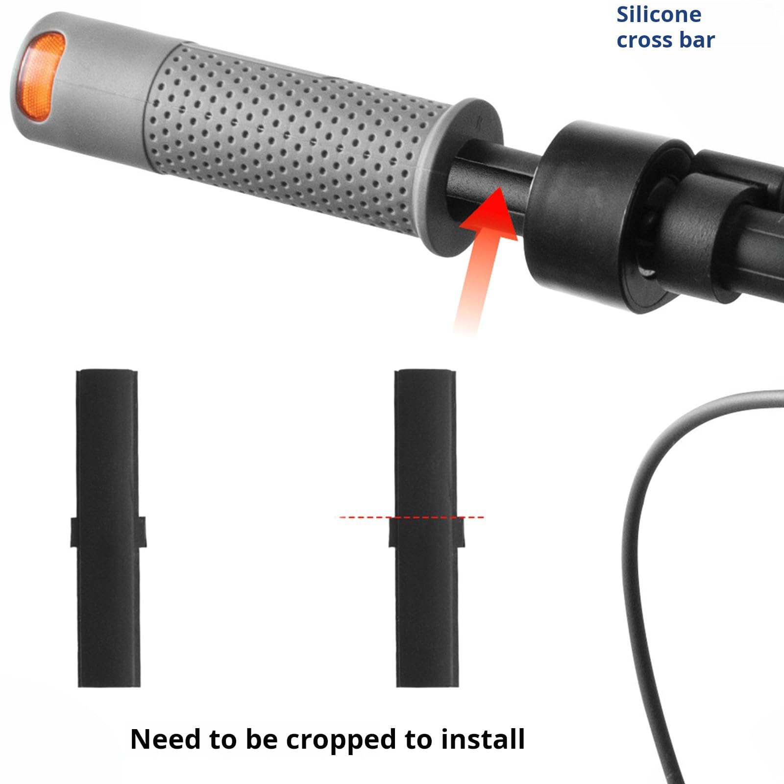 Funda antideslizante para manillar de scooter eléctrico, con indicadores LED brillantes, repuesto para manillar de bicicleta, luz de advertencia, universales, intermitentes, empuñaduras de manillar