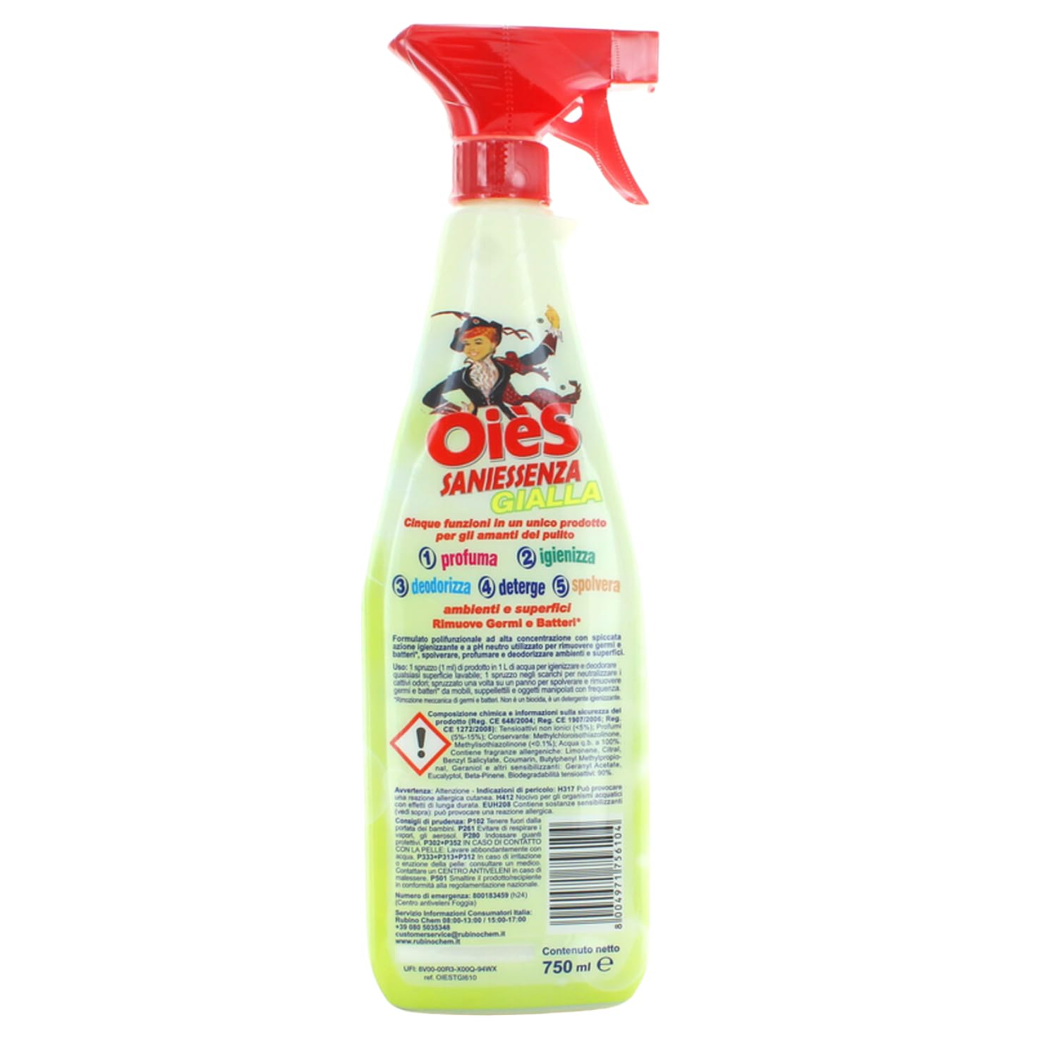 Detergente Igienizzante Profumato per Superfici – Gialla 750 ml – Variazioni 4/8/12 Pezzi (4)