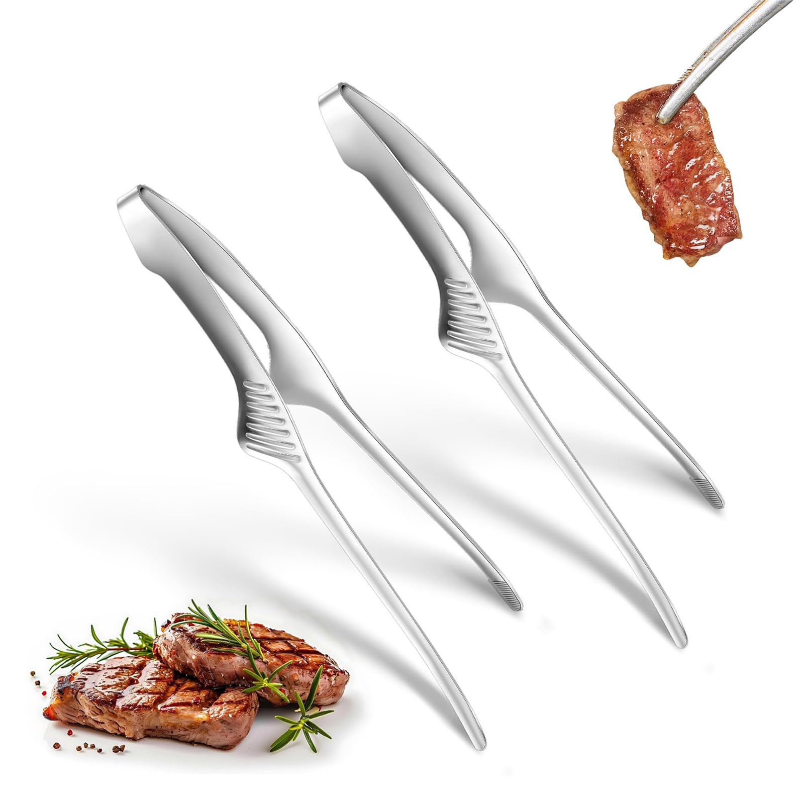 latikaly トング ステンレス 焼肉トング 2本セット BBQ 滑りにくく…