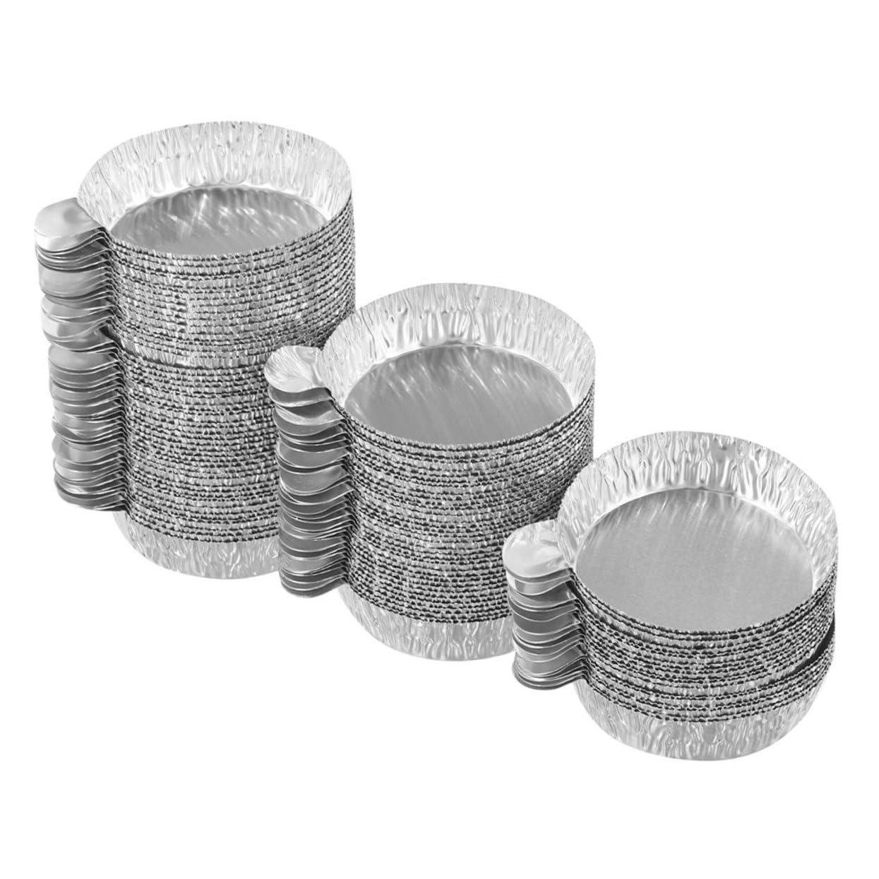 NUOBESTY 5 Series Plato De Pesaje Bandeja Sartenes Platillo De Balanza Platillos De Pesaje De Aluminio Plato De Pesas De Laboratorio Platillo De Pesaje Papel De Aluminio Plata 100 Piezas*5