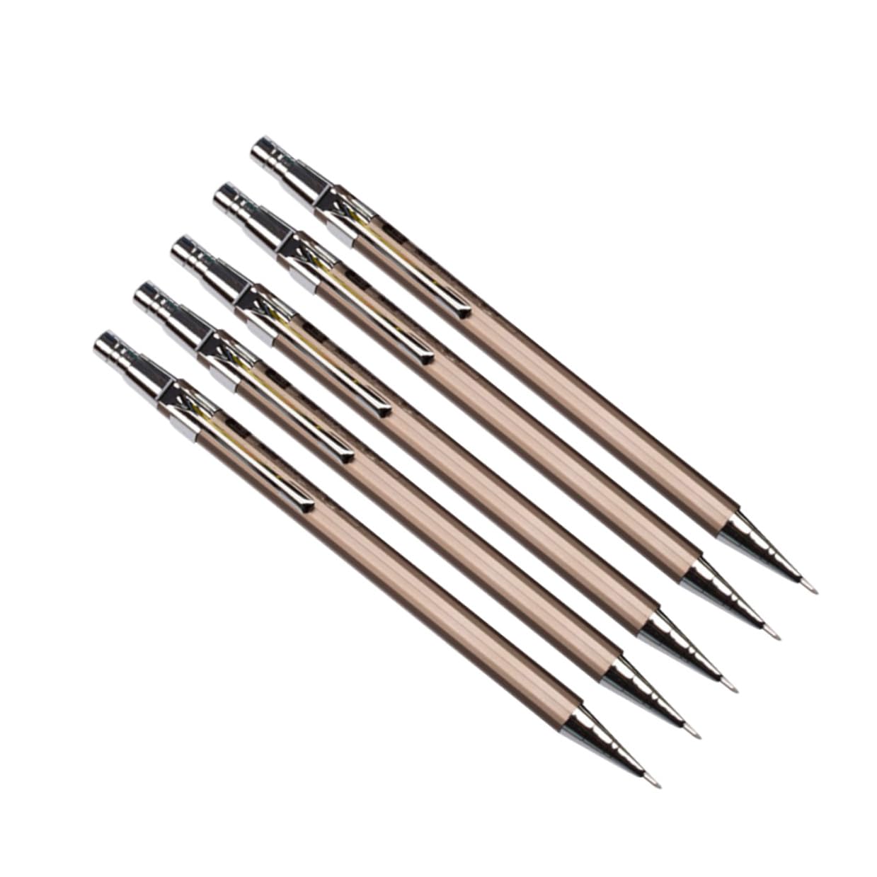 PartyKindom 12 pezzi Matite Meccaniche Metalliche con Mine di Ricarica per Scrittura Disegno Bozze Punta Retrattile Antirottura Clip Staccabile Portatile Colori Casuali Colore Colore Casuale