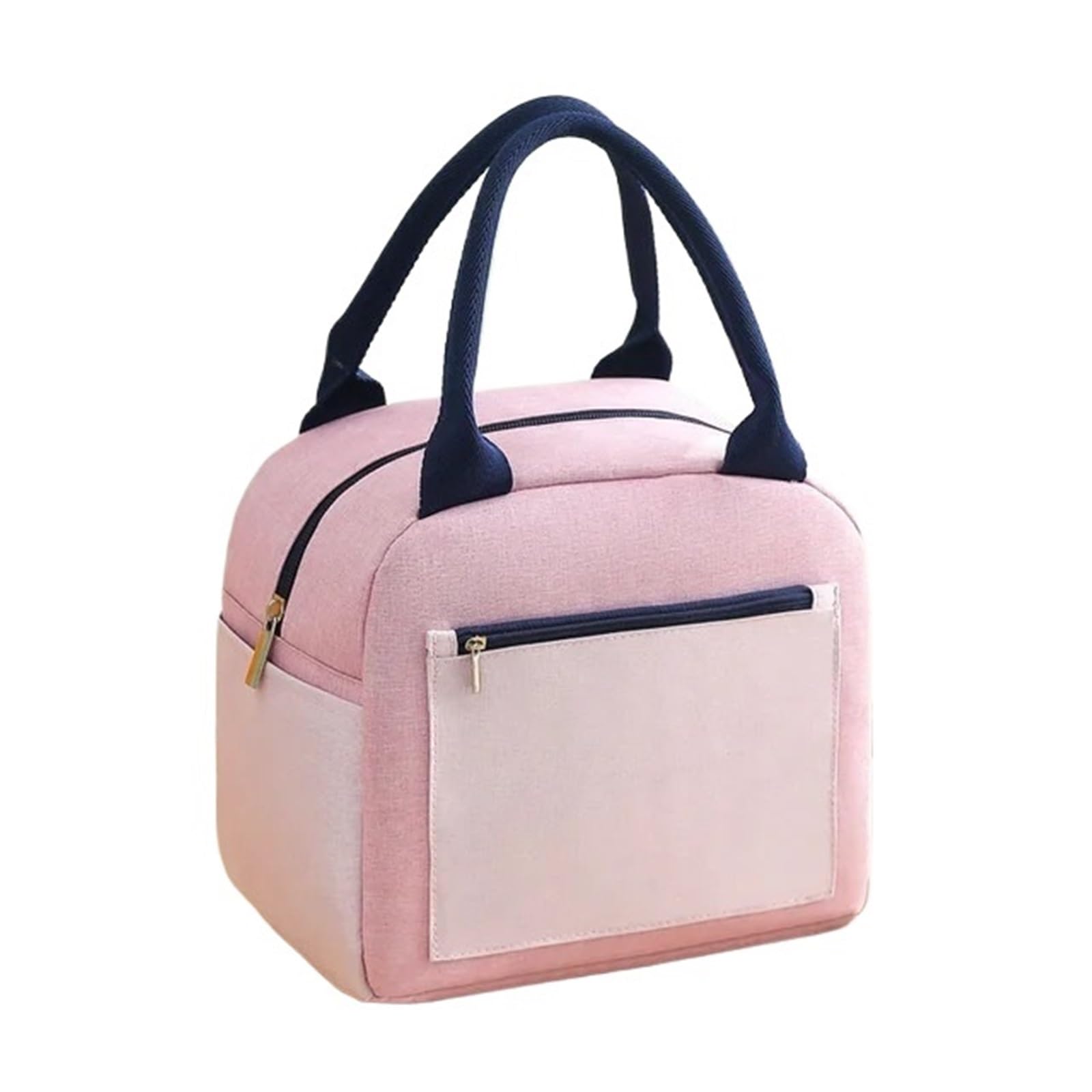 Bolsa De Almuerzo Bolsa Bento for estudiantes, bolsa de Picnic aislada, oficina portátil gran capacidad, 2 uds(Pink)