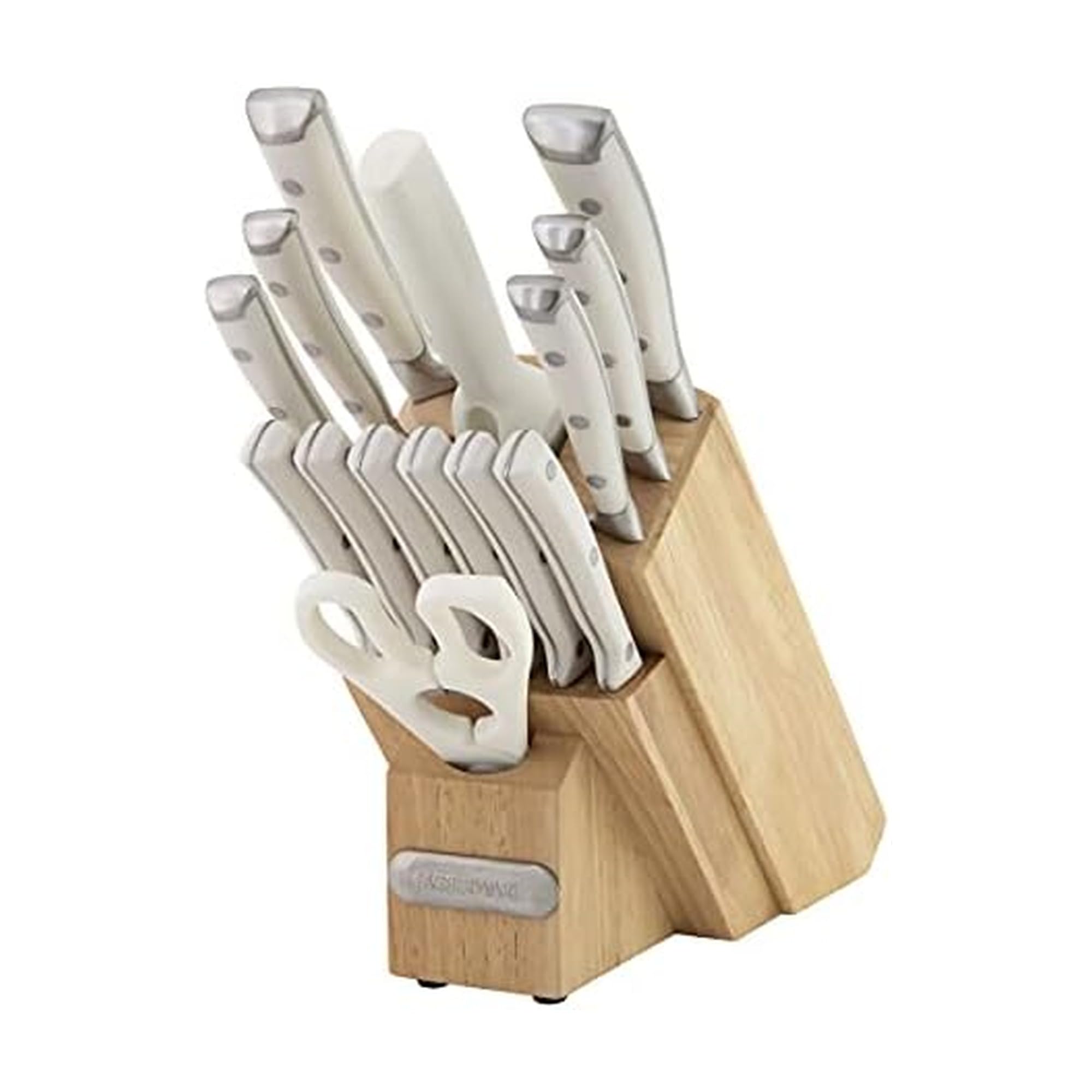 Farberware 15-Piece Forged Triple Rivet Knife Block Set High-Carbon Kitchen Knife set with Ergonomic Handles 15-Piece Set Razor-Sharp