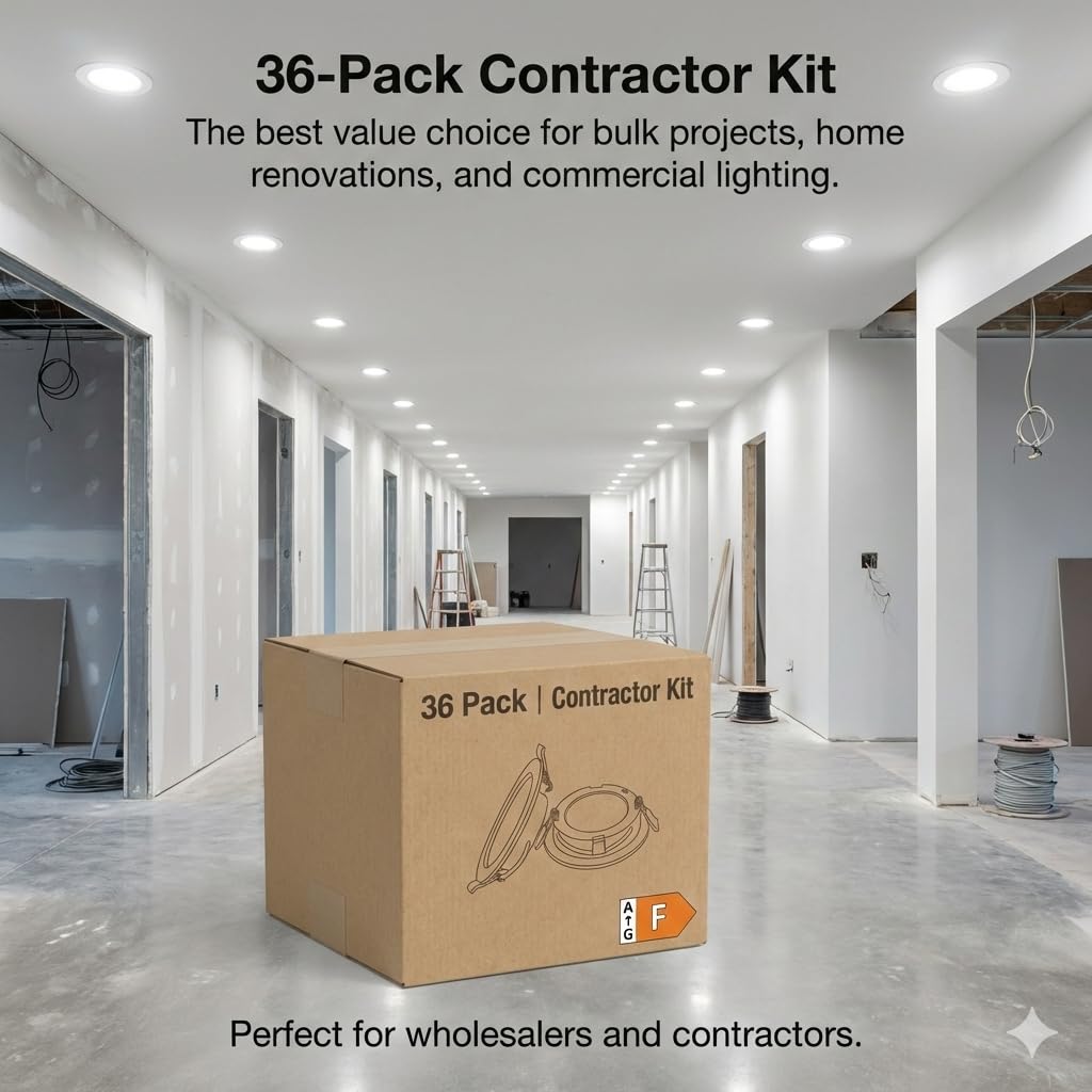 Lot de 36 Spots LED Encastrables Extra Plat, 4W Équivalent 35W, 4000K Blanc Neutre, 339lm, Ø75-80mm, Panel Downlight Plafonnier pour Salon Cuisine Bureau, IRC 83, Sans Scintillement (Pack Économique)