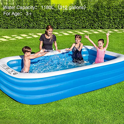 Inflatable Swimming Pool,428x210x60cm Full-Sized Swimming Pools Above Ground 3 Layer For Kids, Adults, Garden, Backyard… – Bild 3