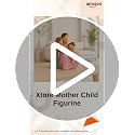 Image of Xtore Heartwarming Mother and Child Figurine | Resin Home Decor Accent | Unique Art Piece for Living Room, Nursery, or Gift | Symbol of Love and Family | Pastel Colored Sculpture
