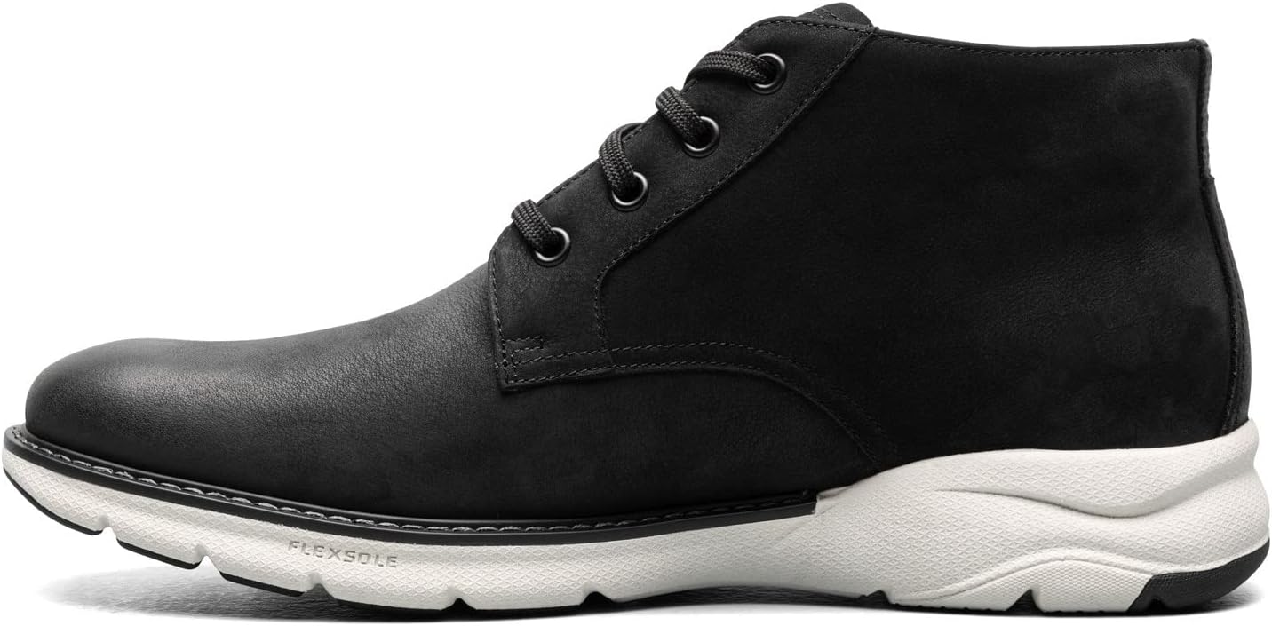 Florsheim Men's, Frenzi Plain Toe Chukka Boot Black Nubuck 9.5 M