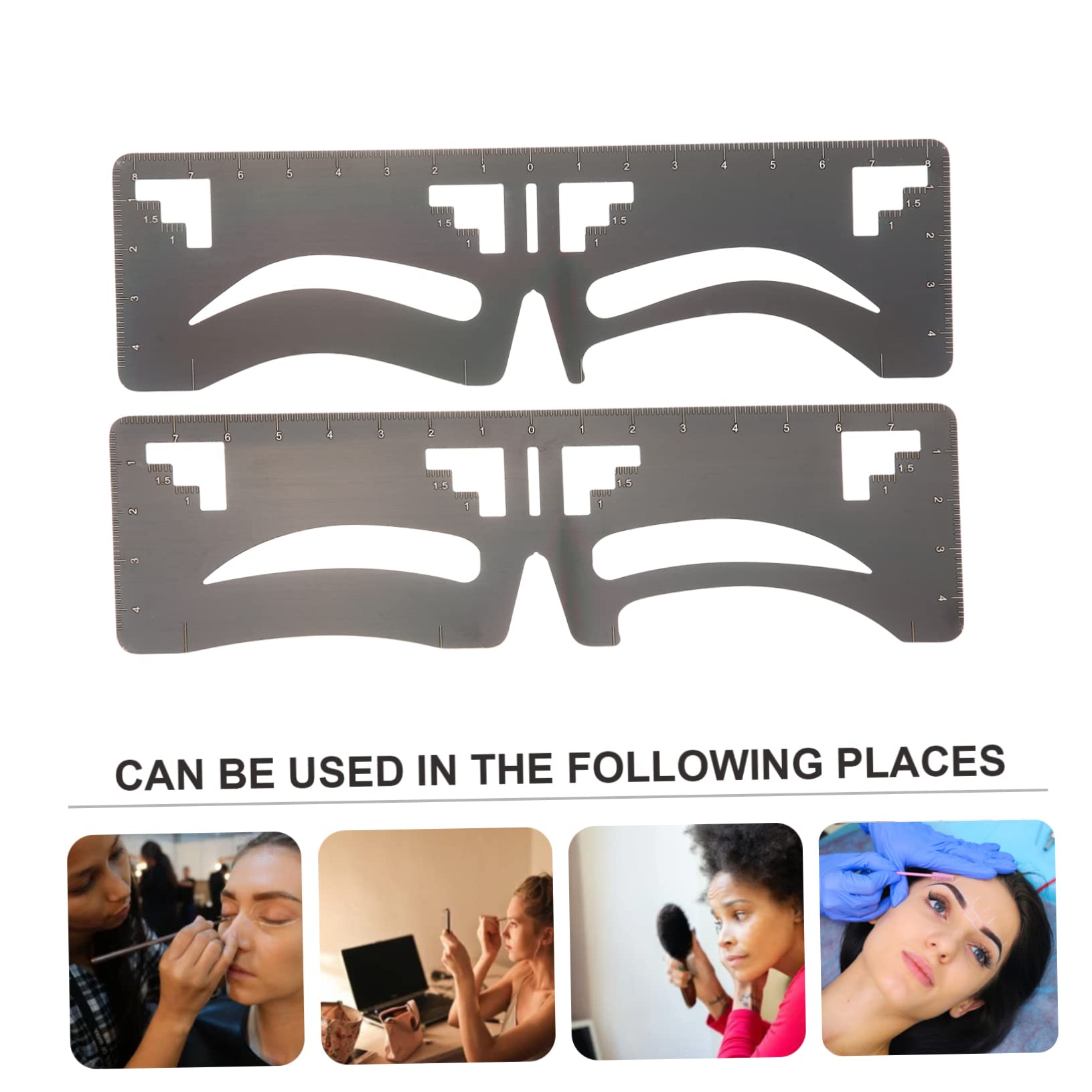 Healeved 4pezzi Per Sopracciglia Stencil Per Eyebrow Template Strumento Misurazione Per Sopracciglia Simmetriche e Precise Accessori Makeup Utili Per e Ragazze