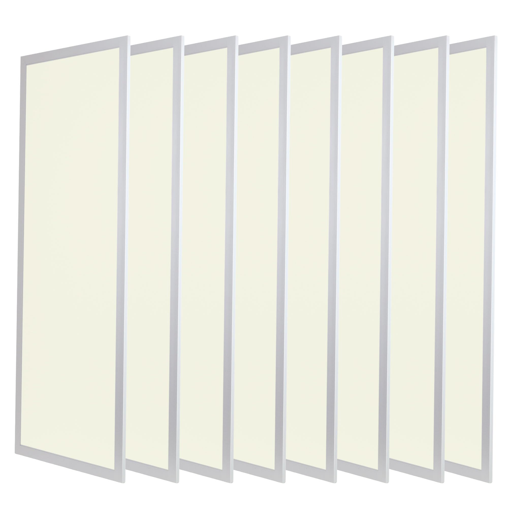 Bright Source 1200x300 LED Panel, Backlit Recessed Ceiling Light, 40W, 3600lm, 120° Beam Angle, IP20, 3000K Warm White, Driver Included, Low Glare UGR <19, Flicker Free, 8 Pack