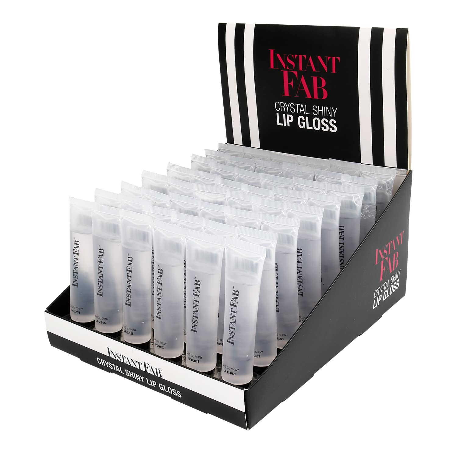 STUDIO LIMITED Instant Fab Crystal Shiny Clear Lip Gloss Long Lasting Ultra Hydrating Plumping Lip Gloss for women girls Value Pack 14ml/ 0.47oz (Clear, 48 Pcs)