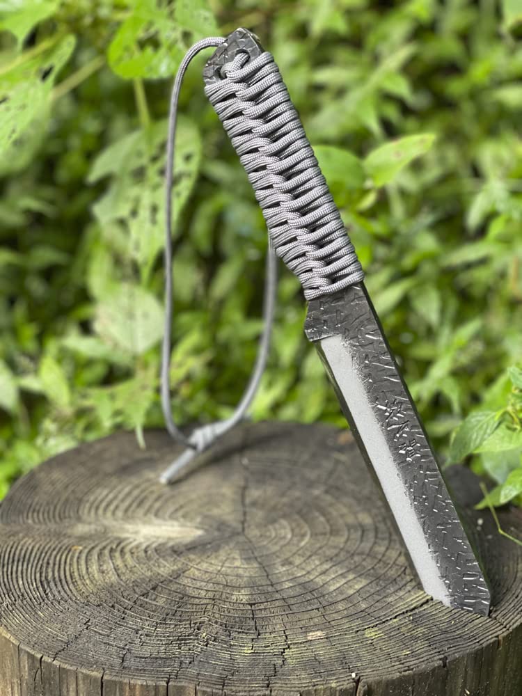 Amazon.co.jp: 晶之作 土佐鍛 焚き火遊びフルタング 角鉈 149 グレー