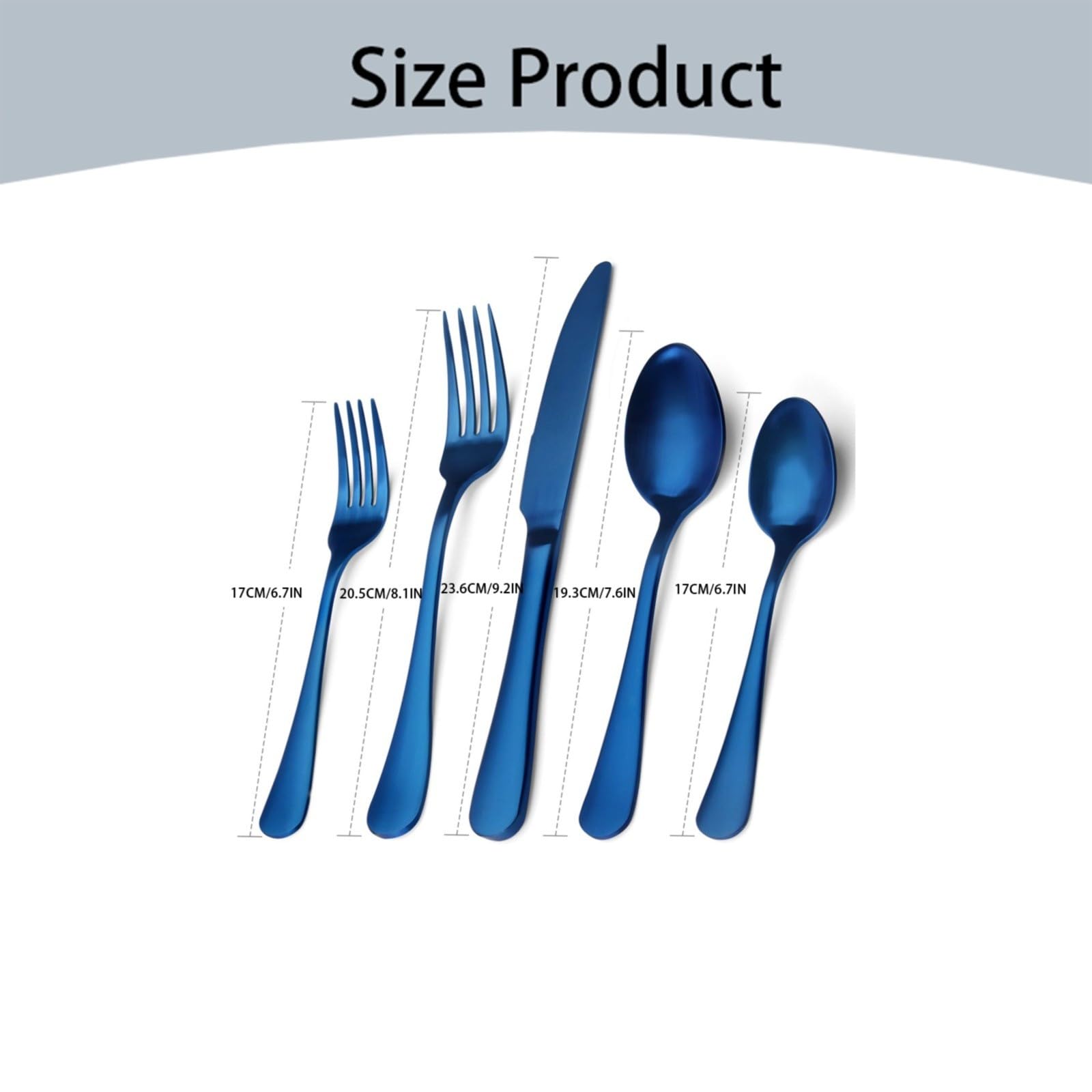 BabyJem Set Posate Bambino: Forchetta E Cucchiaio In Acciaio Inox Con Manici In Plastica, Blu, Lavabili In Lavastoviglie
