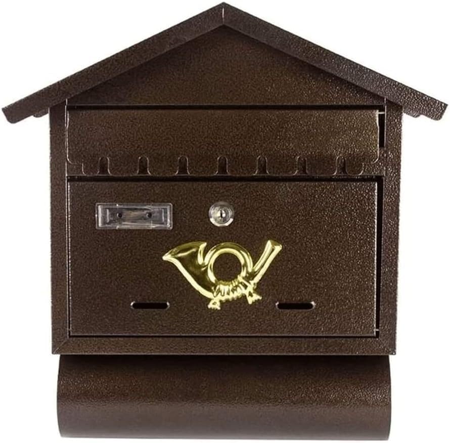 Boîte aux lettres murale en métal vintage rétro et sécurisée pour maison