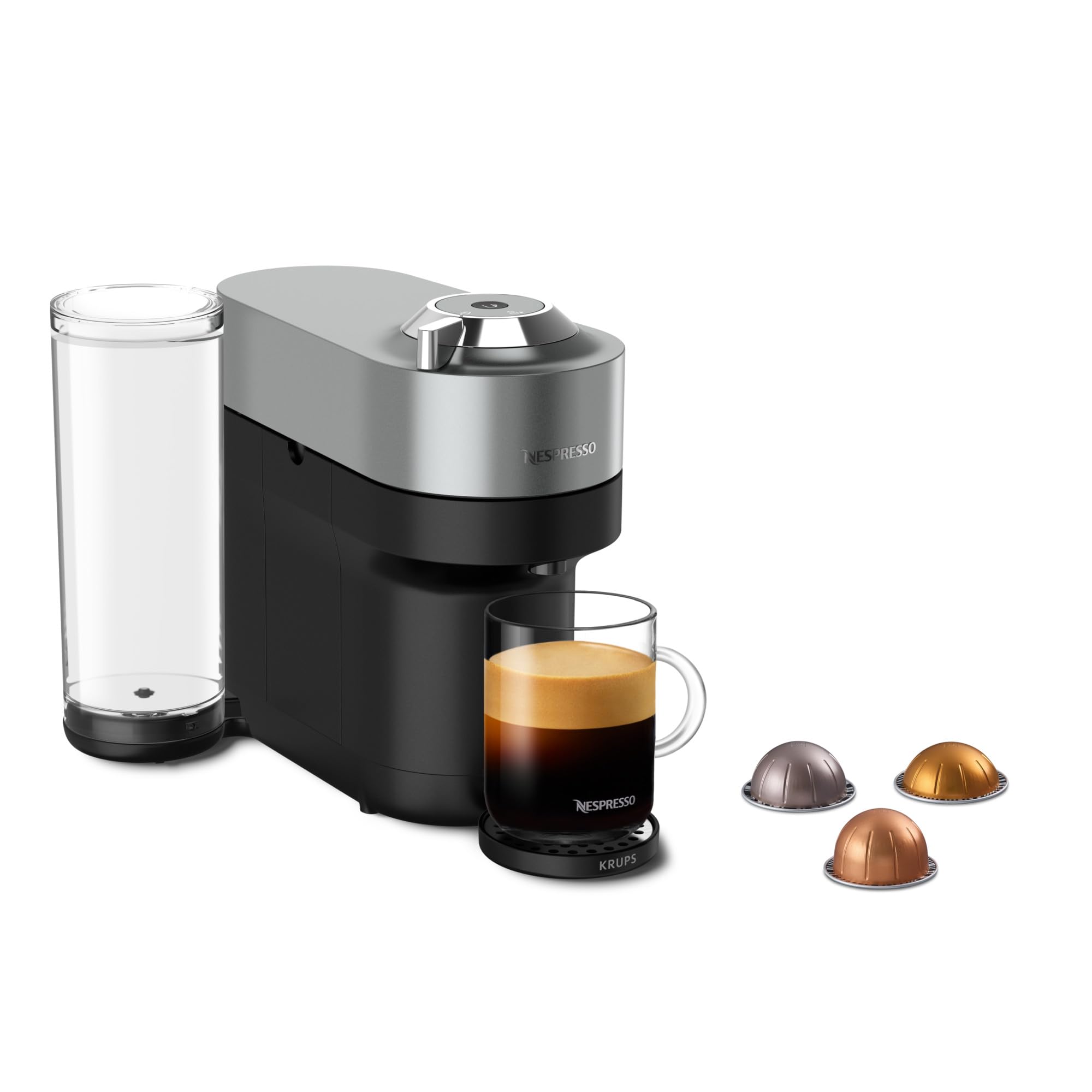Nespresso Vertuo POP+ Argent, machine à capsules, 5 tailles de tasses
