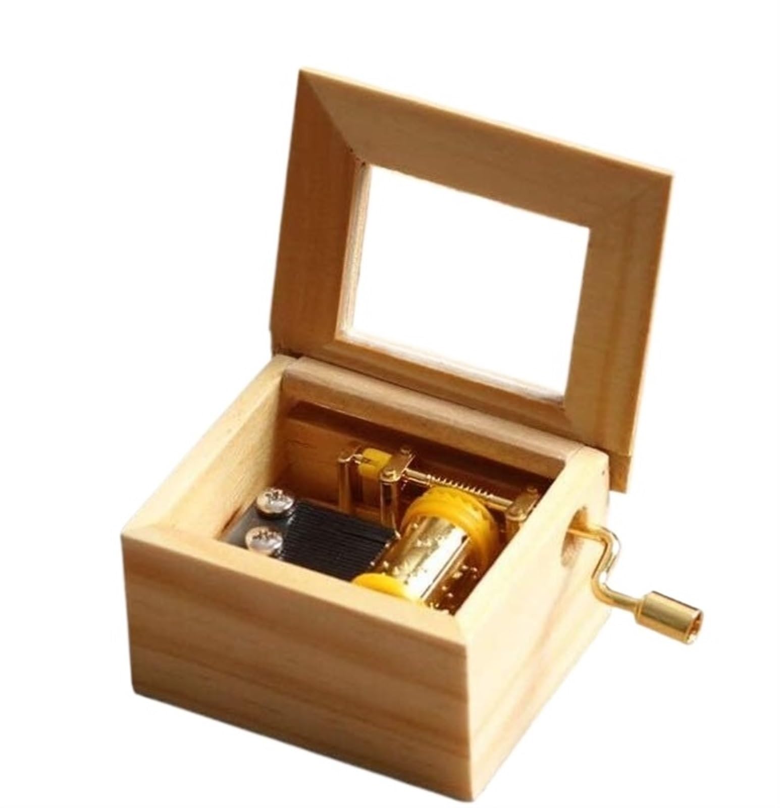 Caja Musical Vintage Caja De Música De Madera, Caja Musical De Manivela, Recuerdo De Amor para Navidad Y Acción De Gracias Artesanía Adornos
